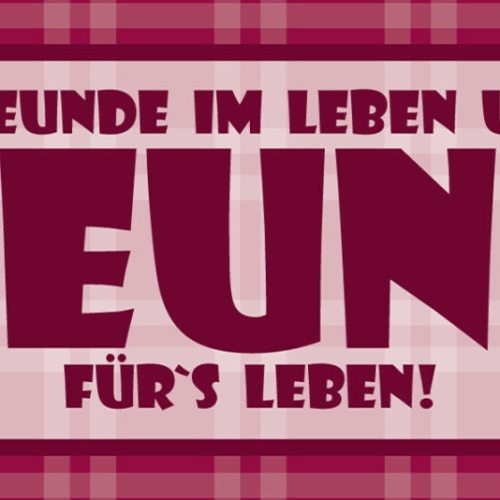 Schild Es Gibt Freunde Im Leben & Es Gibt Freunde Für's Leben 27 x 10