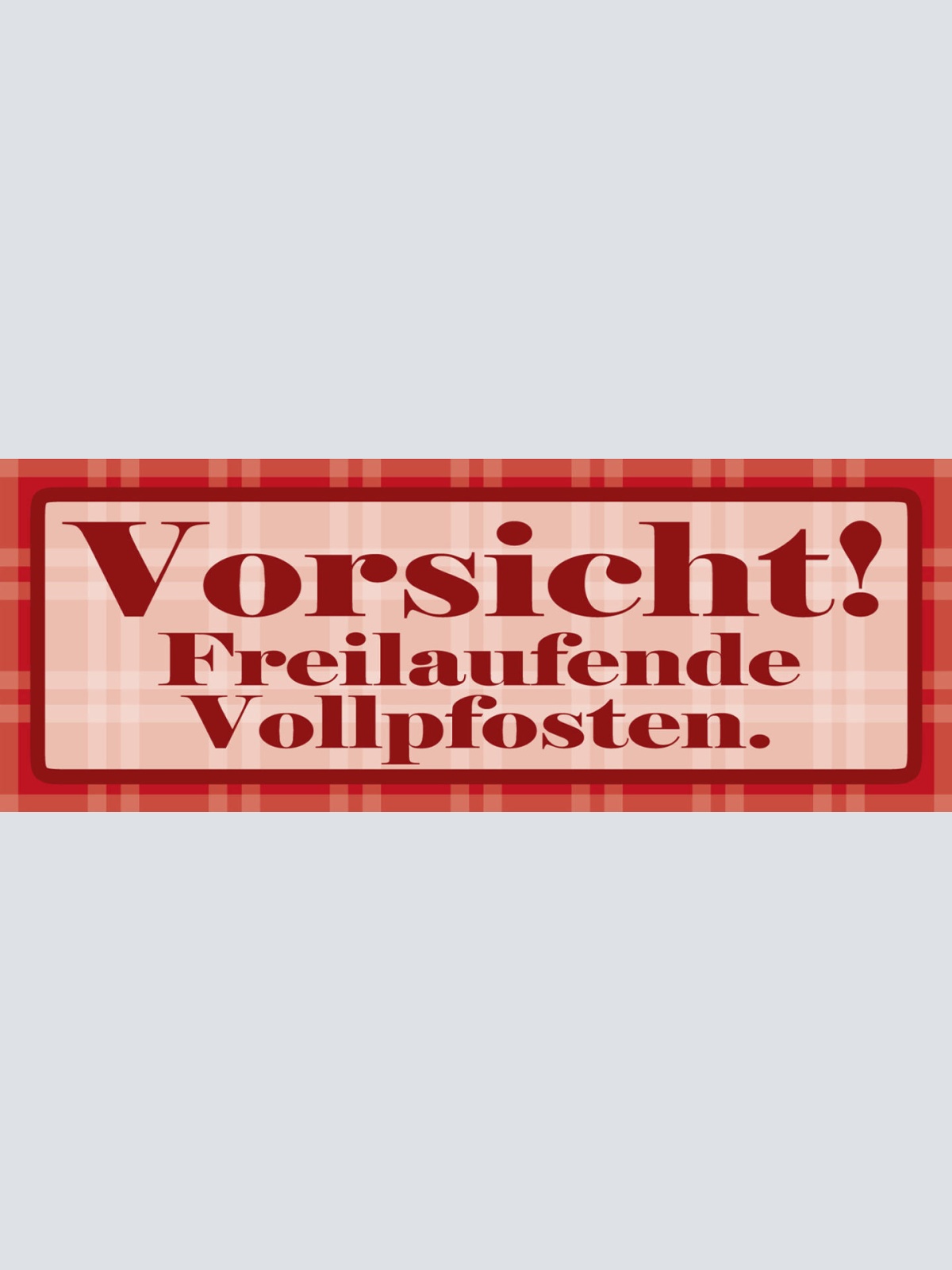 Schild Vorsicht Freilaufende Vollpfosten Idioten Doof Dumm 27 x 10 Blech od.Holz