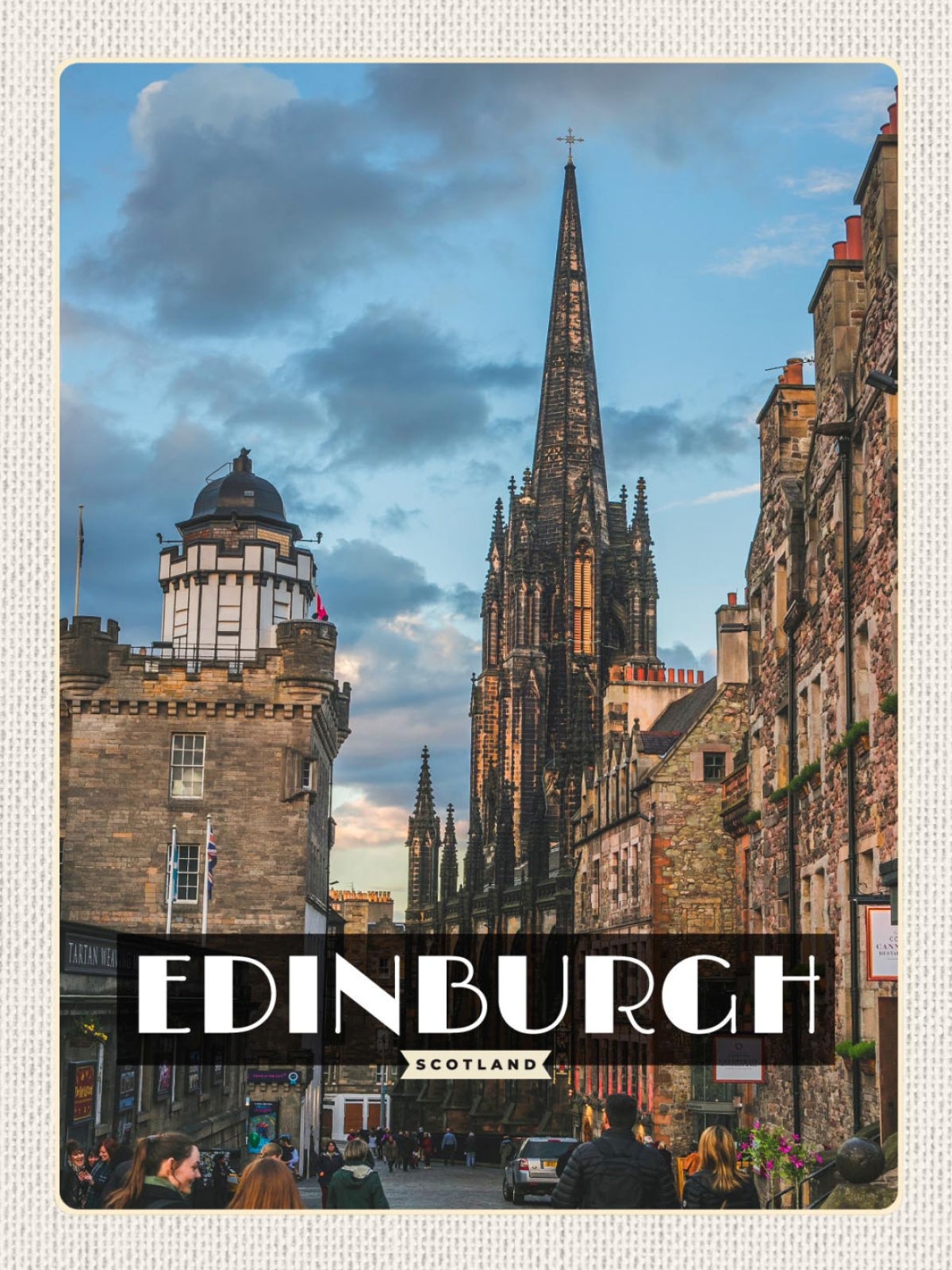 Schild Edinburgh Scotland Schottland Royal Mile 12x18 20x30 30x40 Blech od. Holz