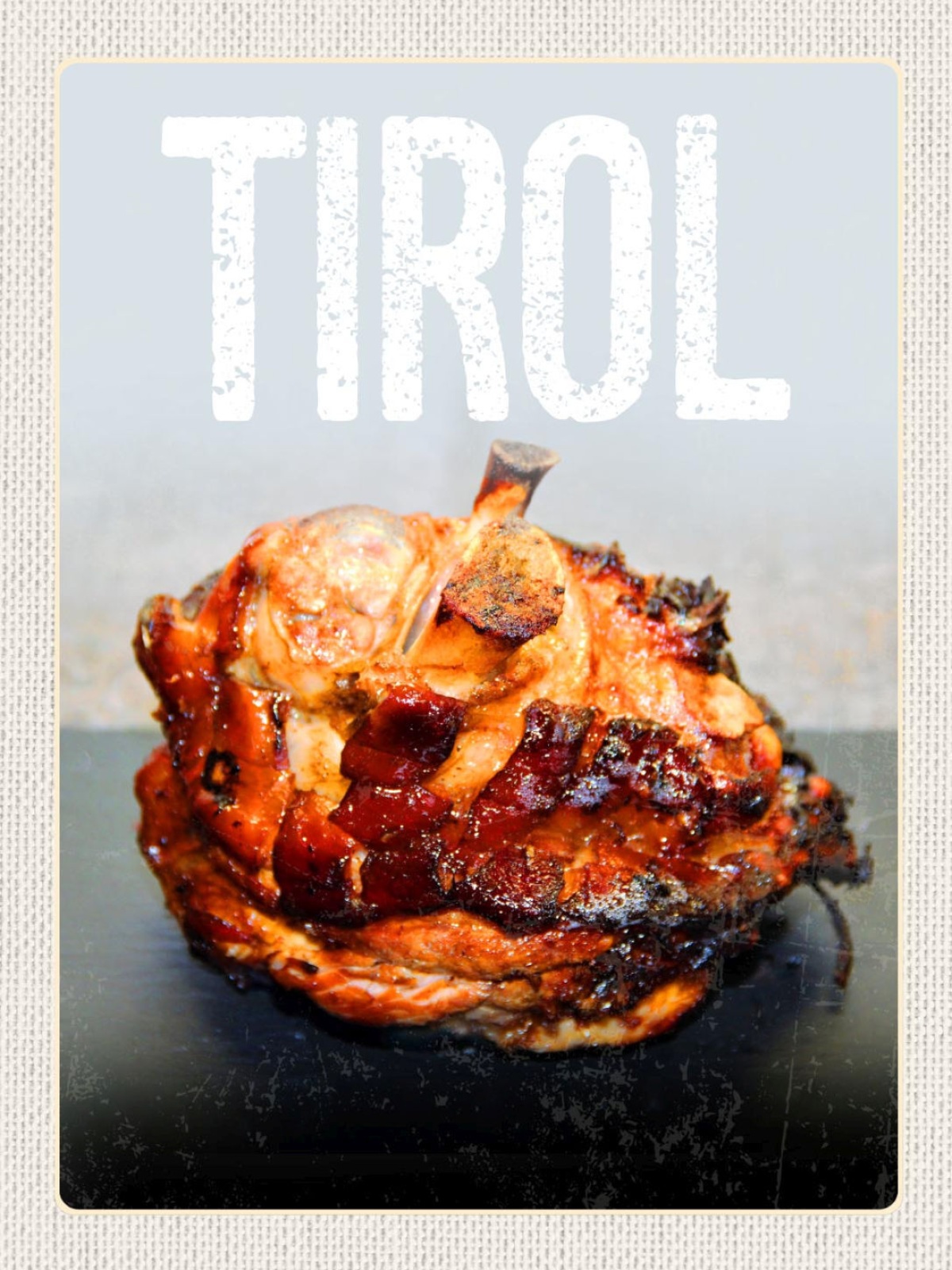 Schild Tirol Schweinshaxe Spezialität Österreich 12x18 20x30 30x40 Blech/Holz