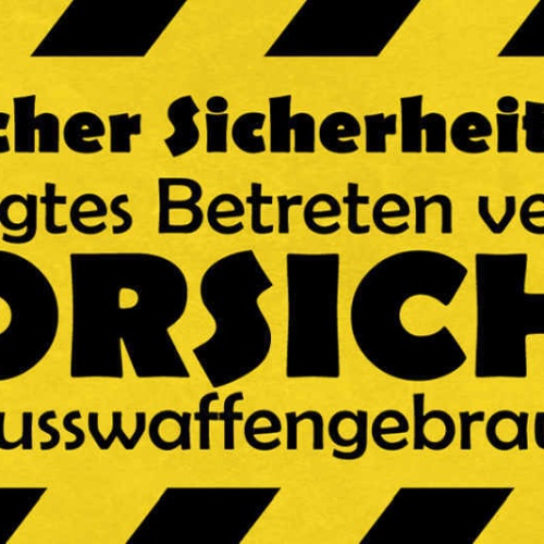 Schild Militärischer Sicherheitsbereich Unbefugtes Betreten Verboten Vorsicht