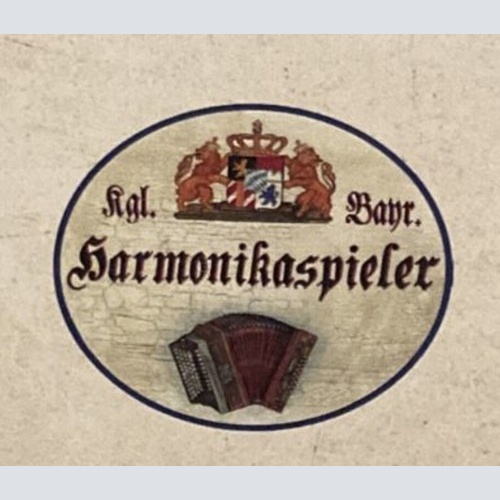 Nostalgie Holzschild Bayern Königlich Bayerischer Harmonikaspieler Schild