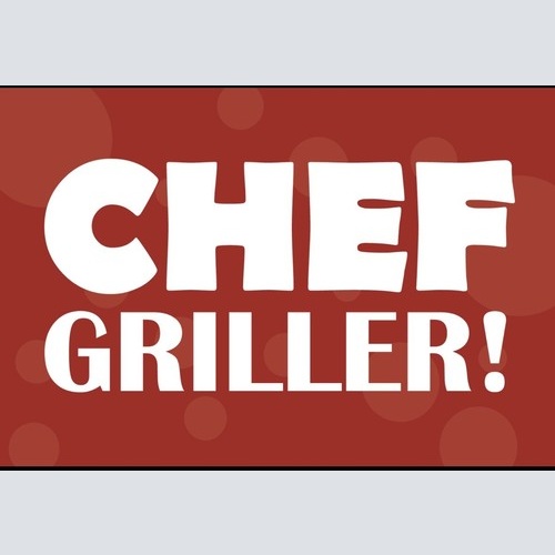 Schild Chef Griller Geschenk Geburtstag 12x18 / 20x30 / 30x40 Blech od. Holz