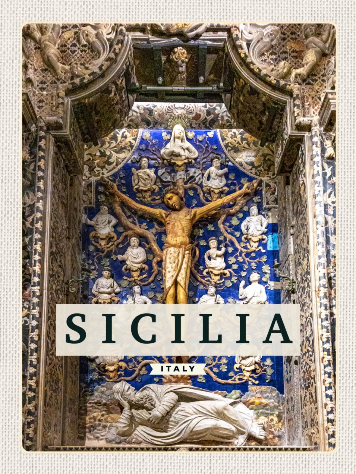Schild Sicilia Italy Sizilien Monreale Kathedrale 12x18 20x30 30x40 Blech/Holz