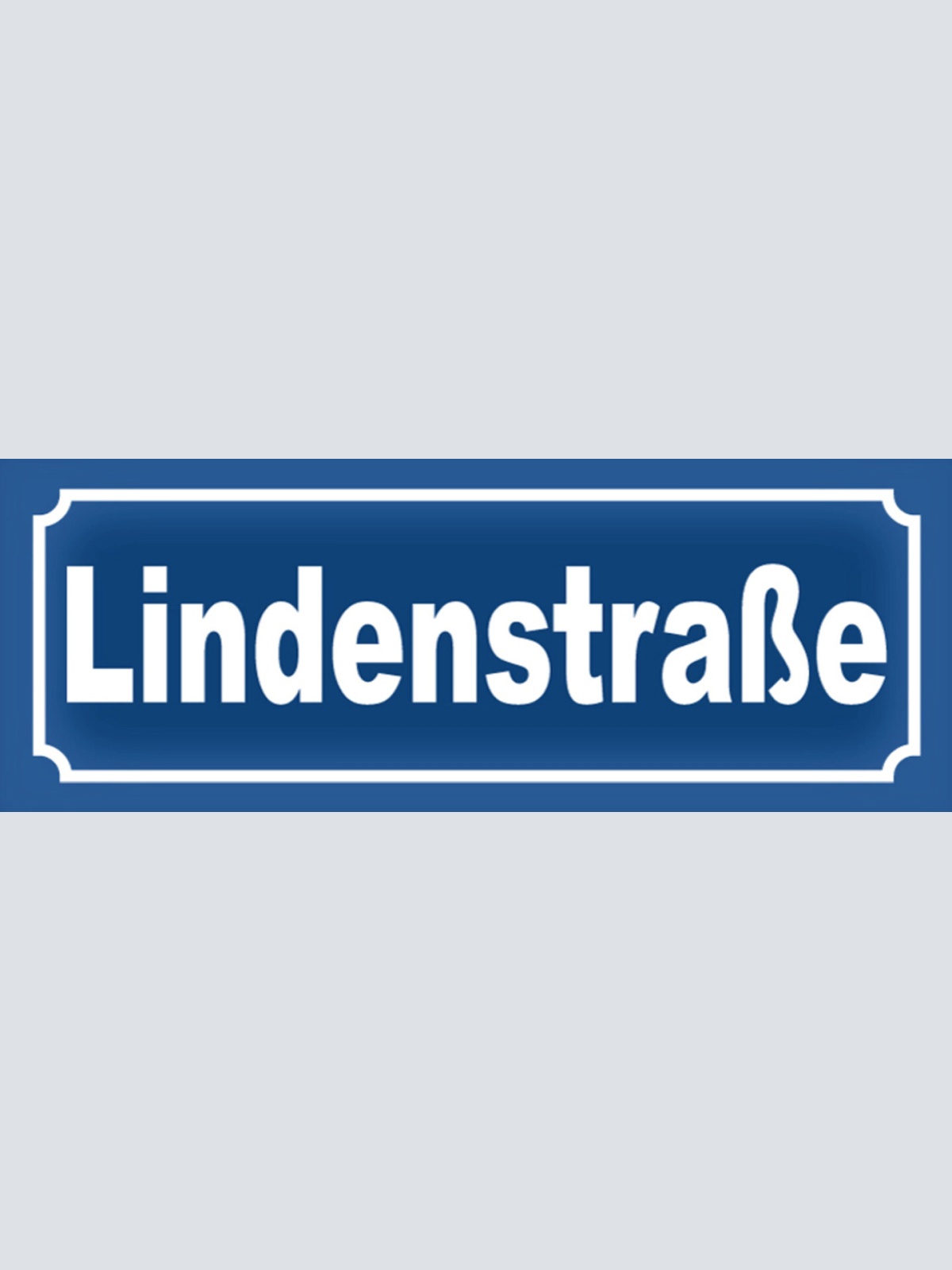 Schild Linden Straße TV Serie Fernsehen Soap Platz Ort 27 x 10 Blech od. Holz