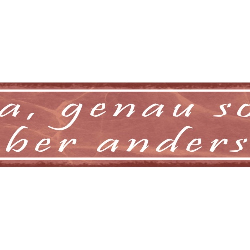 Schild Genauso Aber Anders Unschlüssig Unsicher Willen 46 x 10 Blech od. Holz