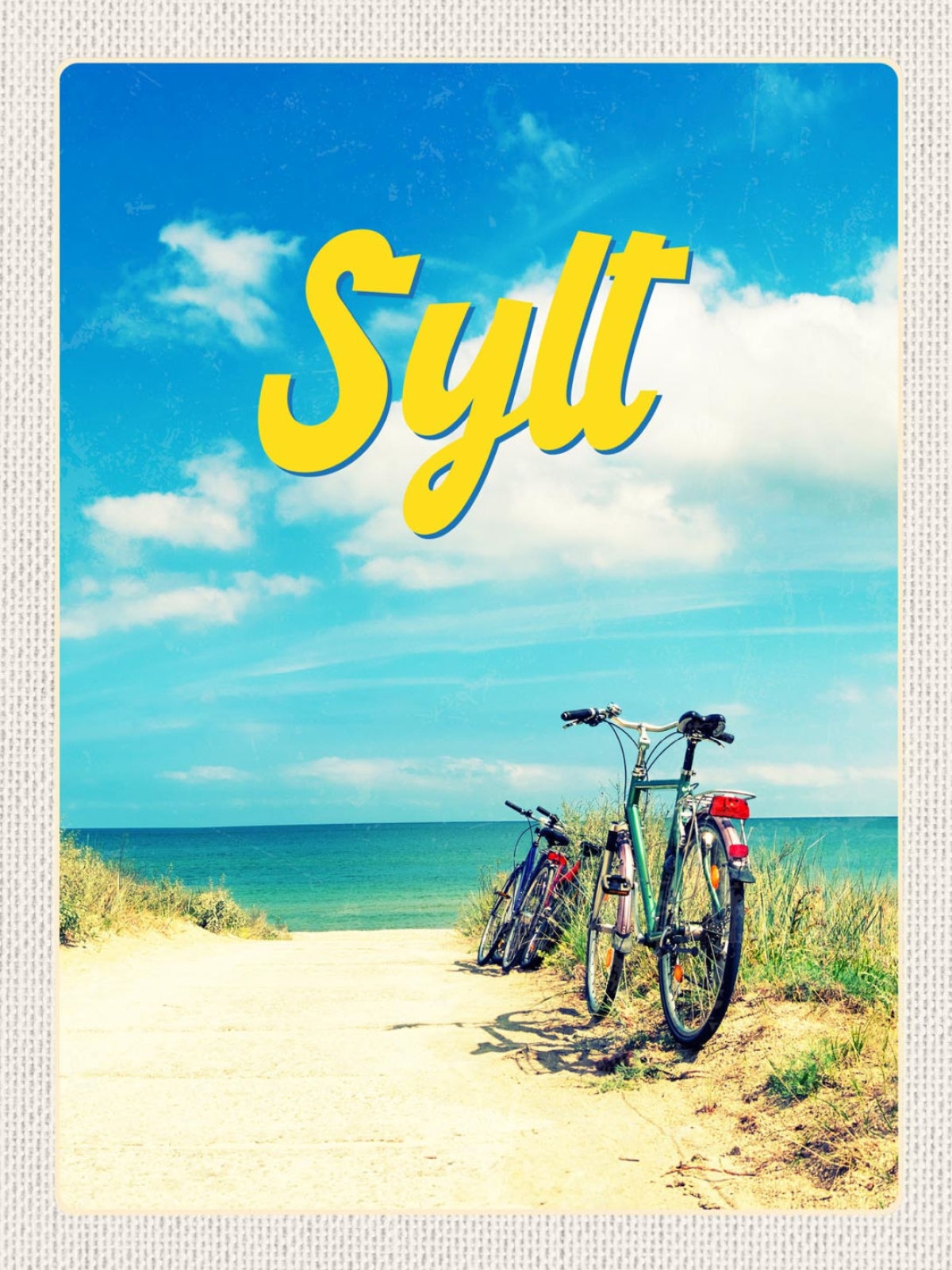 Schild Sylt Insel Fahrrad Küste Meer Ostfriesland D 12x18 20x30 30x40 Blech/Holz