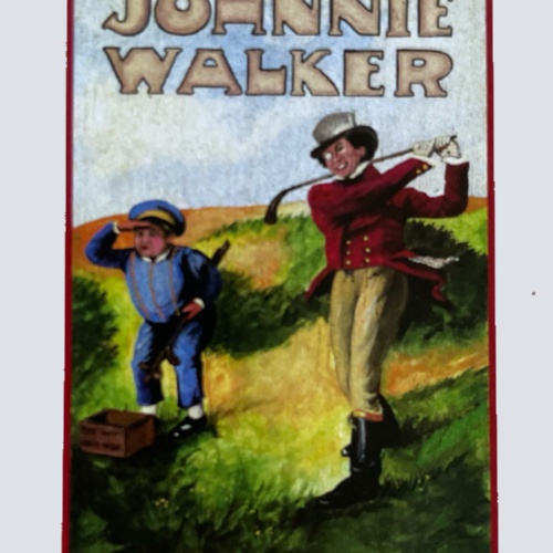 Nostalgie Holzschild Johnnie Walker Scotch Whisky Alkohol Golf Spielen Schild