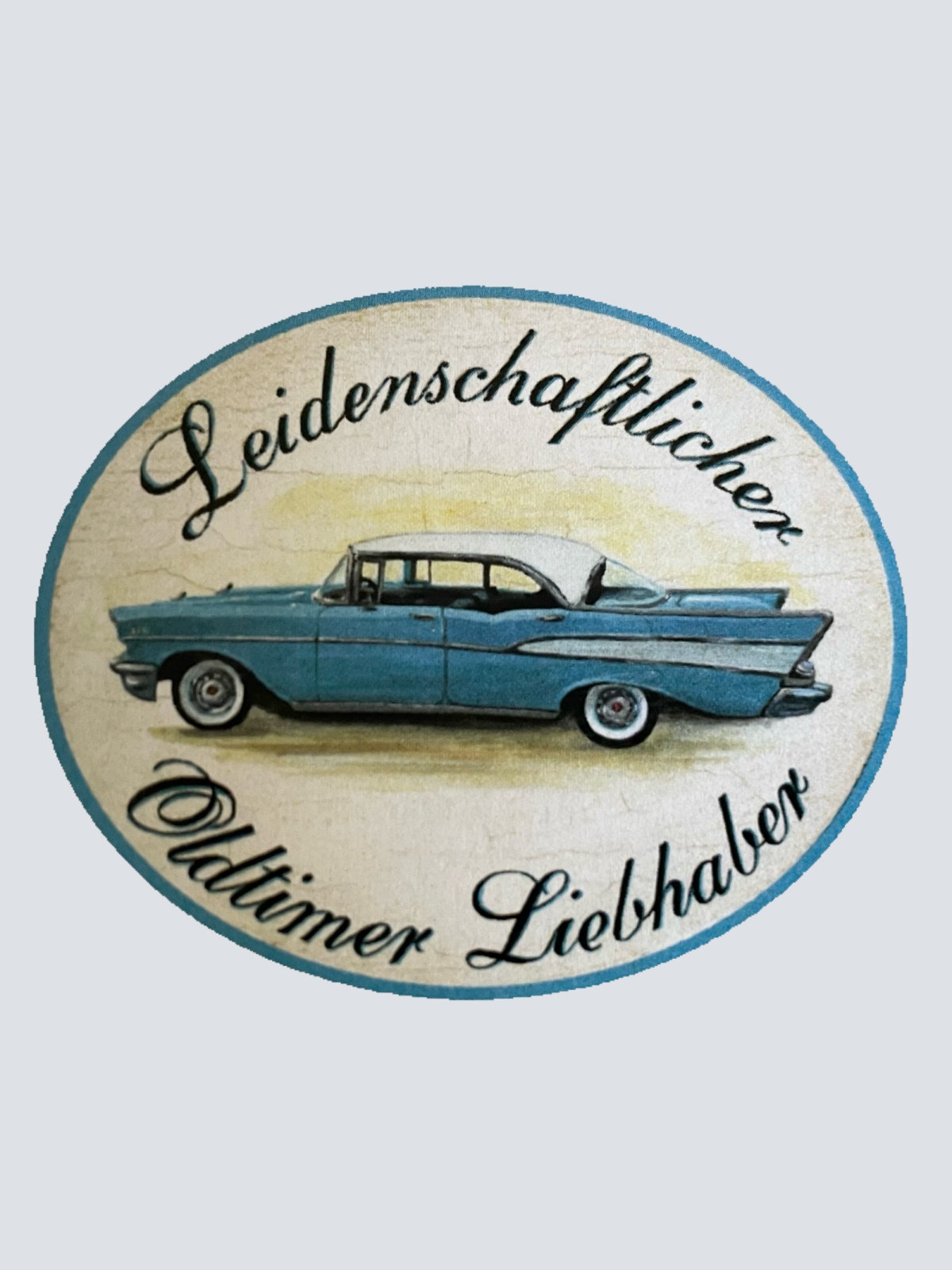 Nostalgie Holzschild Leidenschaftlicher Oldtimer Liebhaber Cadillac Schild