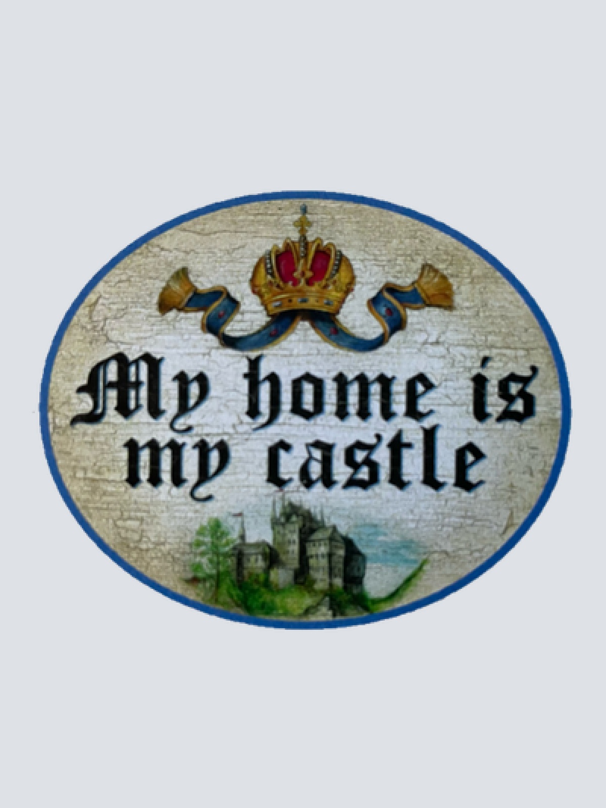 Nostalgie Holzschild My Home Is My Castle Haus Zuhause Meine Burg König Schild