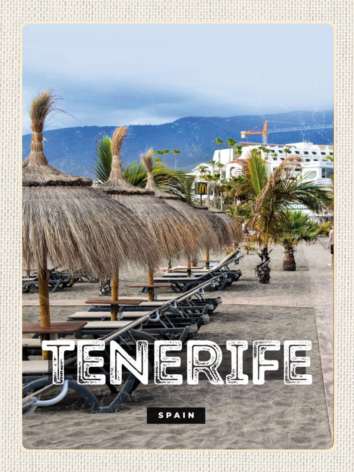 Schild Tenerife Spain Teneriffa Spanien Strand 12x18 20x30 30x40 Blech od. Holz