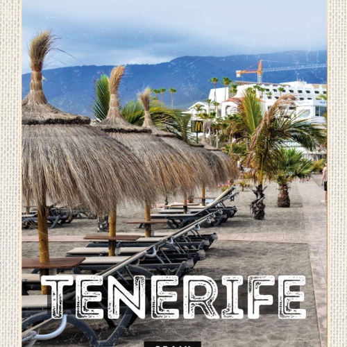 Schild Tenerife Spain Teneriffa Spanien Strand 12x18 20x30 30x40 Blech od. Holz