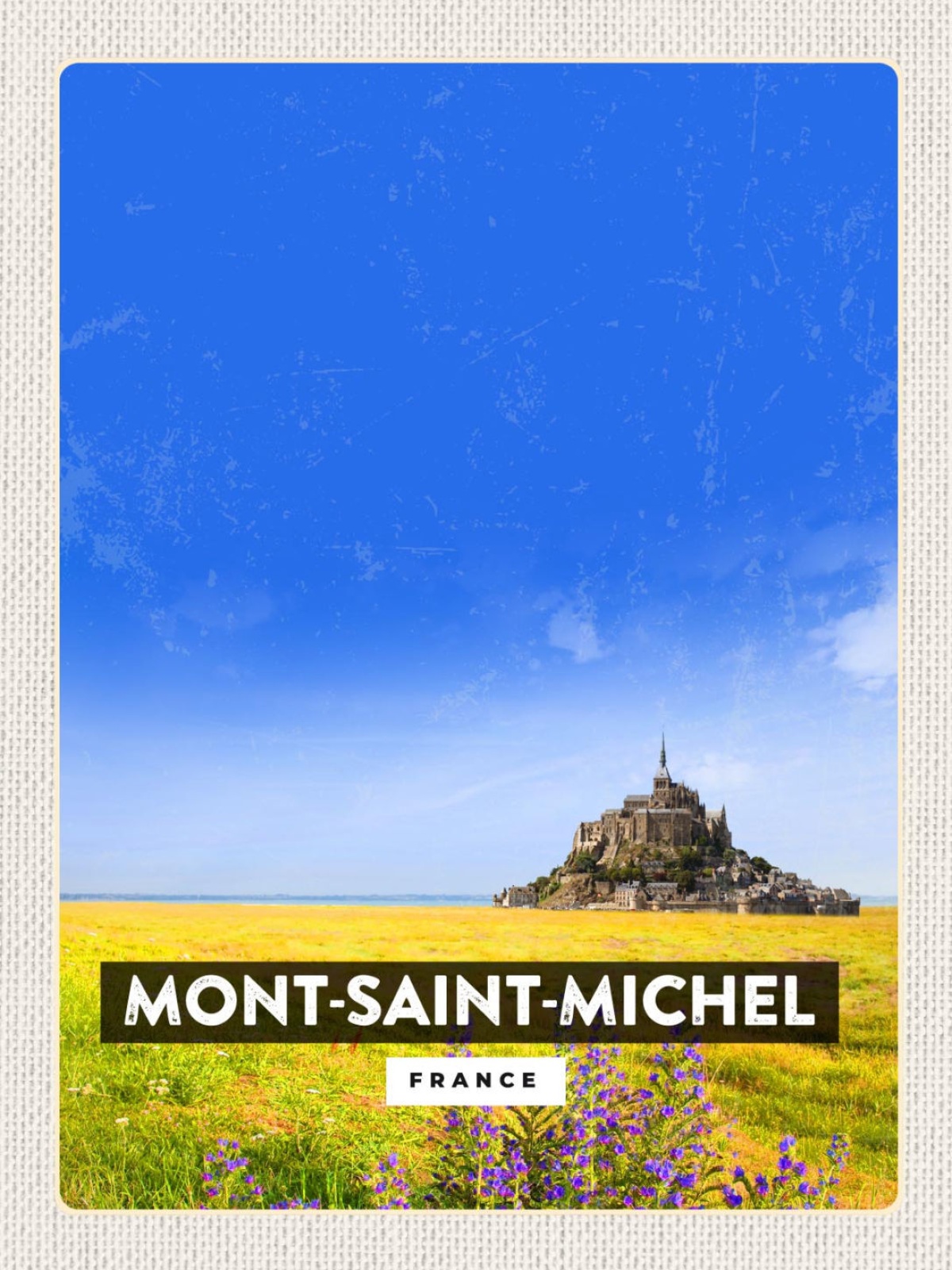 Schild Mont-Saint-Michel France Frankreich Insel 12x18 20x30 30x40 Blech/Holz