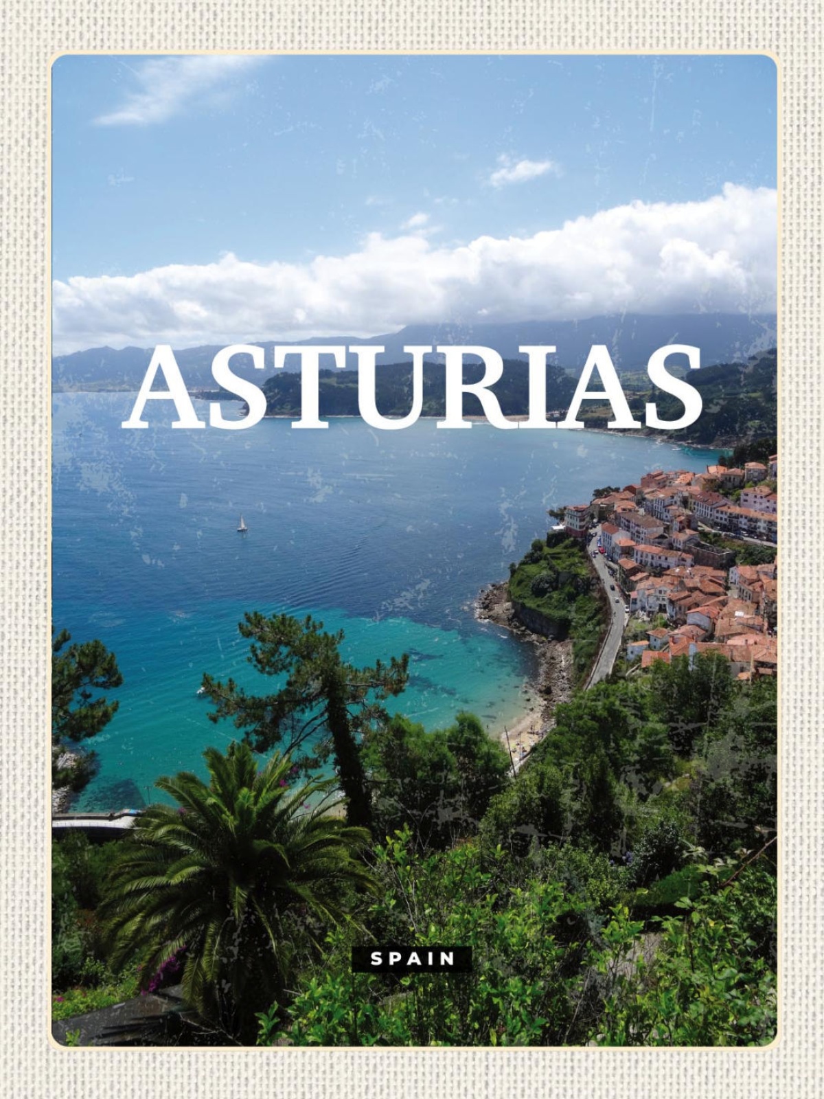 Schild Asturias Spain Fürstentum Asturien Spanien 12x18 20x30 30x40 Blech/Holz