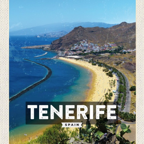 Schild Tenerife Spain Teneriffa Spanien Strand 12x18 20x30 30x40 Blech od. Holz