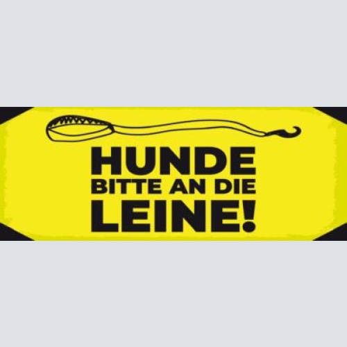 Schild hunde bitte an die leine hund haus tier achtung 27x10 blech od.holz