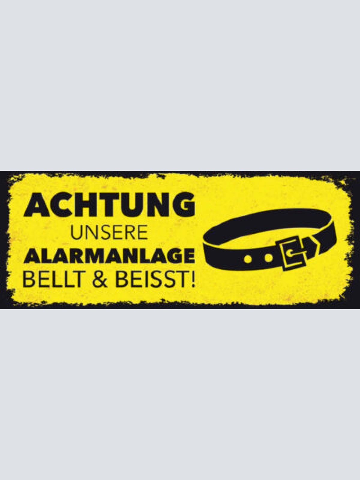Schild achtung unsere alarmanlage bellt & beißt hund wachhund 27x10blech od.holz