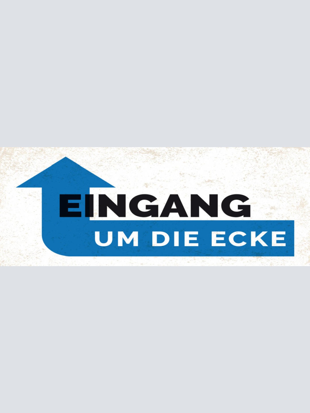 Schild Eingang Um Die Ecke Tür Geschäft Laden Büro Firma 27x10 Blech od.Holz