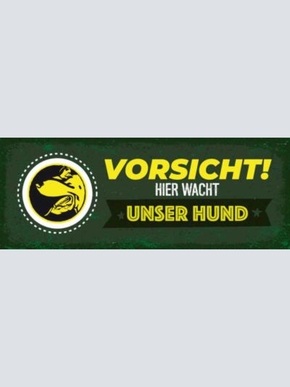 Schild vorsicht hier wacht unser hund wachhund achtung 27x10 blech od.holz