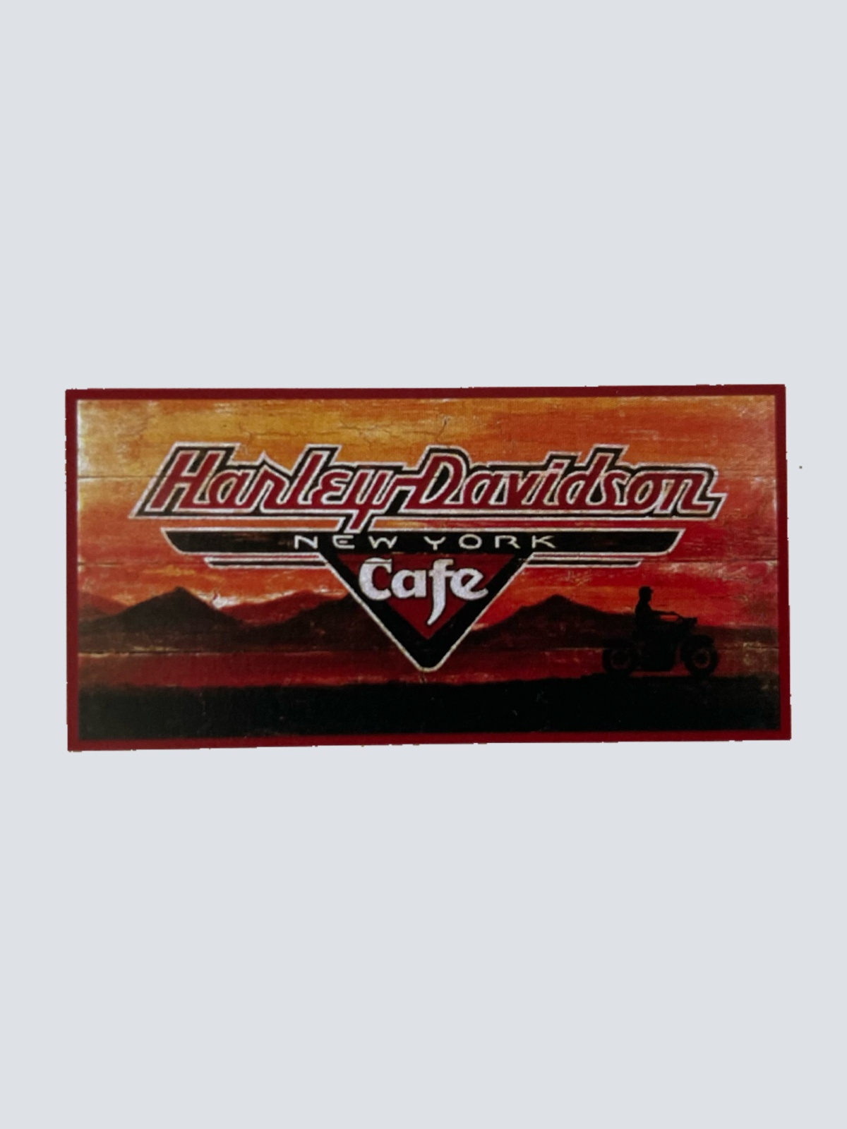 Nostalgie Holzschild Harley Davidson New York Cafe Motorrad Bar Kaffee Schild