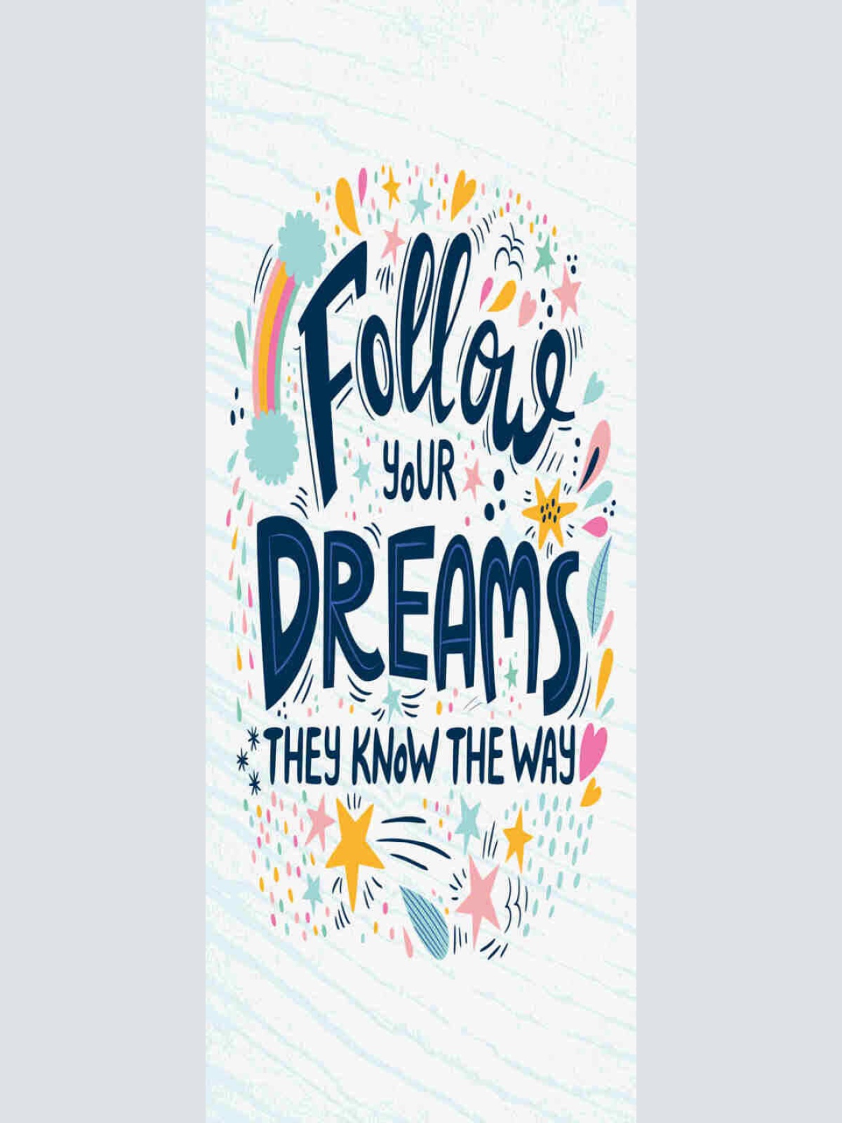 Schild Follow Your Dreams They Know The Way Traum Ziel Weg 27x10 Blech od.Holz