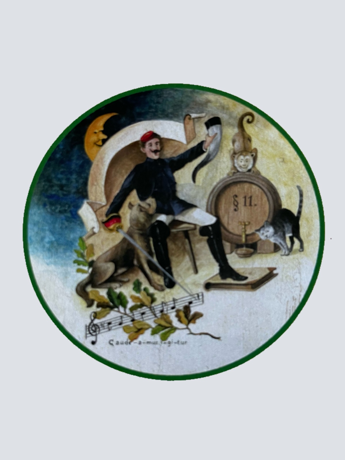 Nostalgie Holzschild Schützenscheibe Bier Comment Studentenverbindung Schild