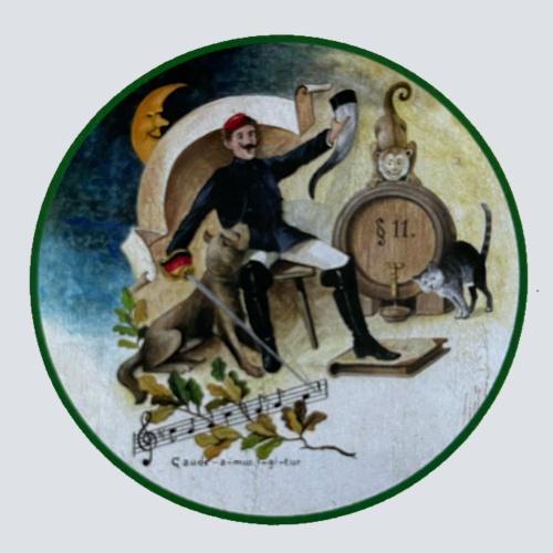 Nostalgie Holzschild Schützenscheibe Bier Comment Studentenverbindung Schild