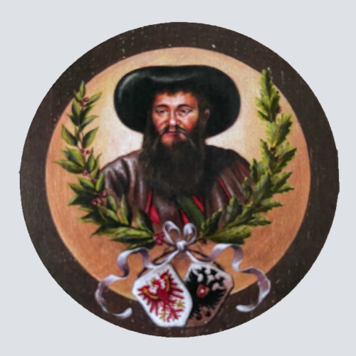 Nostalgie Holzschild Schützenscheibe Andreas Hofer Tirol Freiheitskämpfer Schild