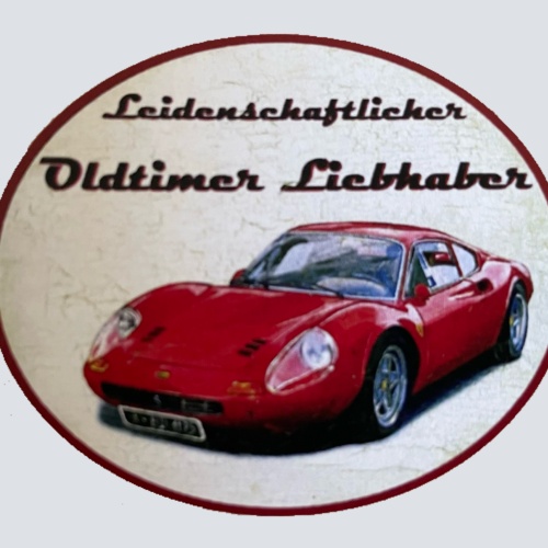 Nostalgie Holzschild Leidenschaftlicher Oldtimer Liebhaber Ferrari Schild