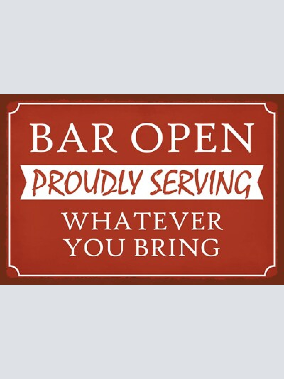 Schild bar open offen lokal bier bedienen 12x18 / 20x30 / 30x40 blech od. holz