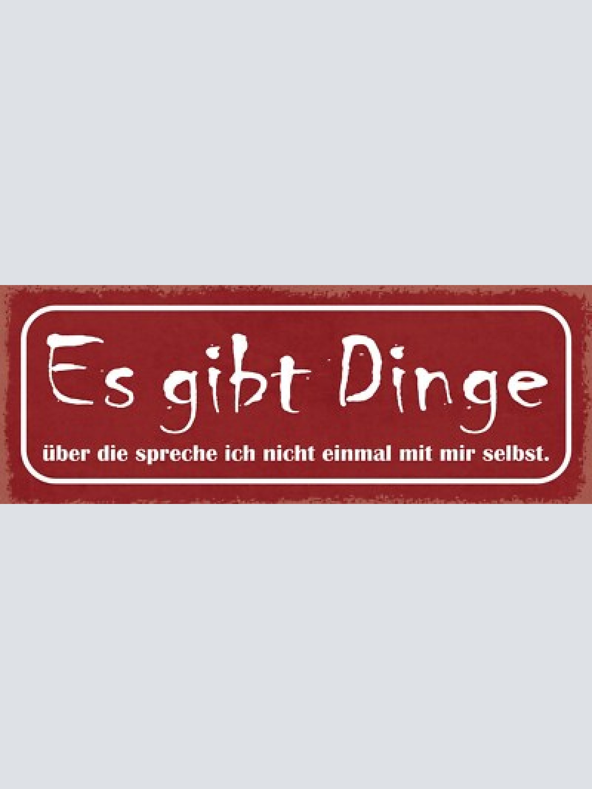 Schild es gibt dinge über die spreche ich nicht einmal mit mir selbst 27x10