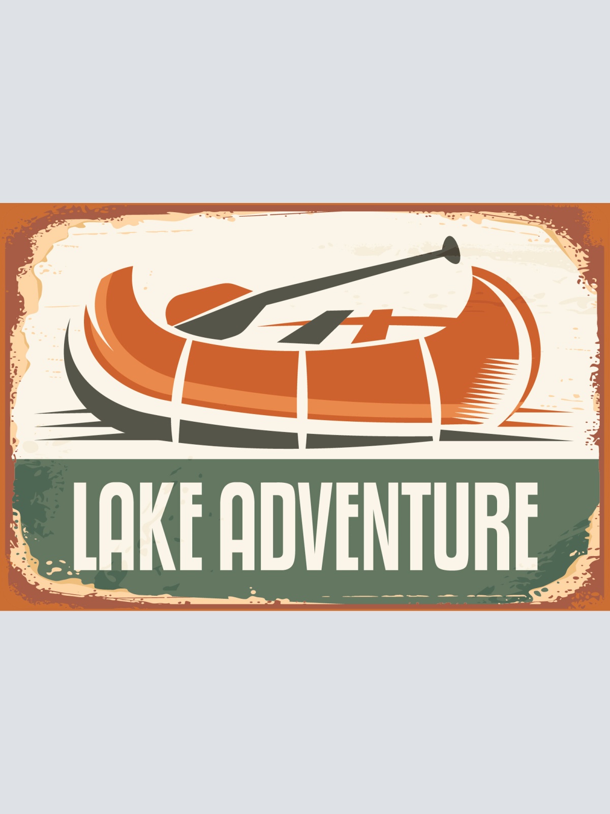 Nostalgie Schild Lake Adventure See Kanu 12x18 / 20x30 / 30x40 Blech od. Holz