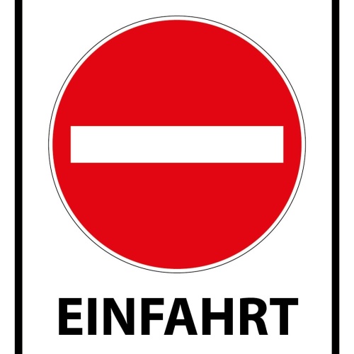 Schild Baustelle Einfahrt verboten! 12x18 / 20x30 / 30x40 Blech od. Holz