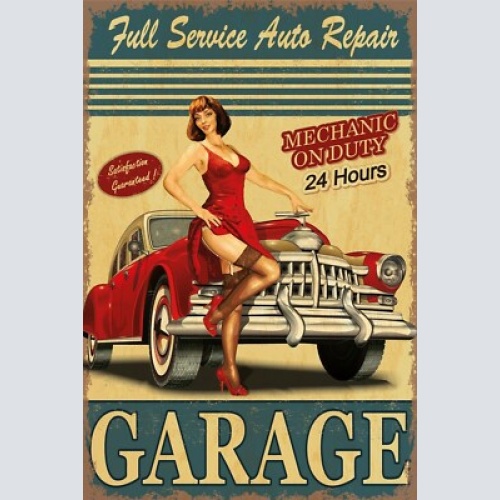 Nostalgie schild service auto repair garage 12x18 / 20x30 / 30x40 blech od. holz