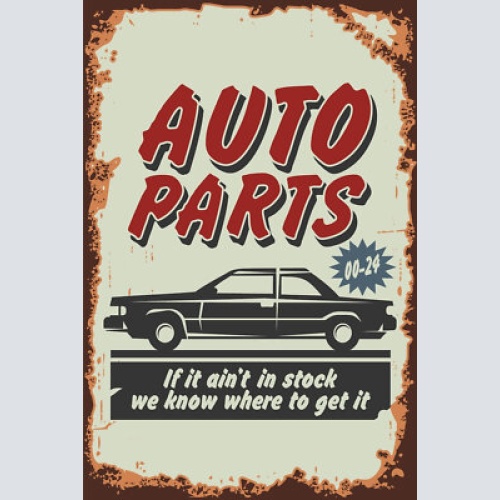 Nostalgie schild auto parts autoteile 12x18 / 20x30 / 30x40 blech od. holz