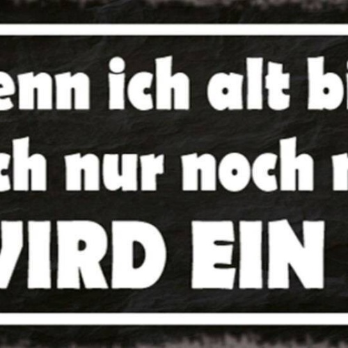Schild wenn ich alt bin werde ich nur noch nörgeln das wird ein spaß 27x10