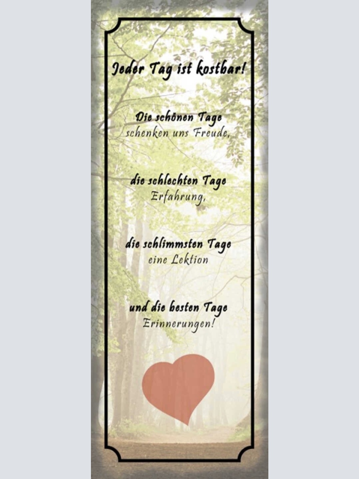 Schild Jeder Tag Ist Kostbar Schön Freude Schlecht Erfahrung Lektion Erinnerung