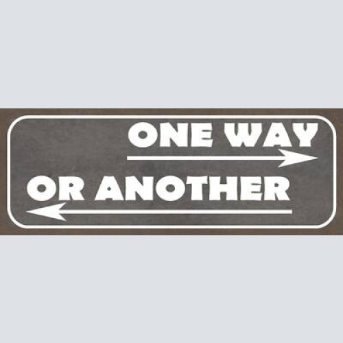 Schild one way or another weg straße abzweigung kreuzung 27x10 blech od.holz