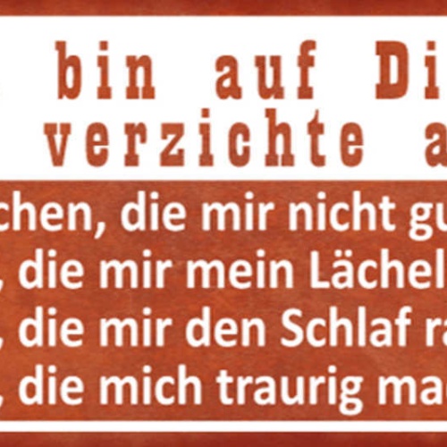 Schild Ich Bin Auf Diät Verzichte Auf Dinge Die Mir Nicht Gut Tun Lächeln Schlaf