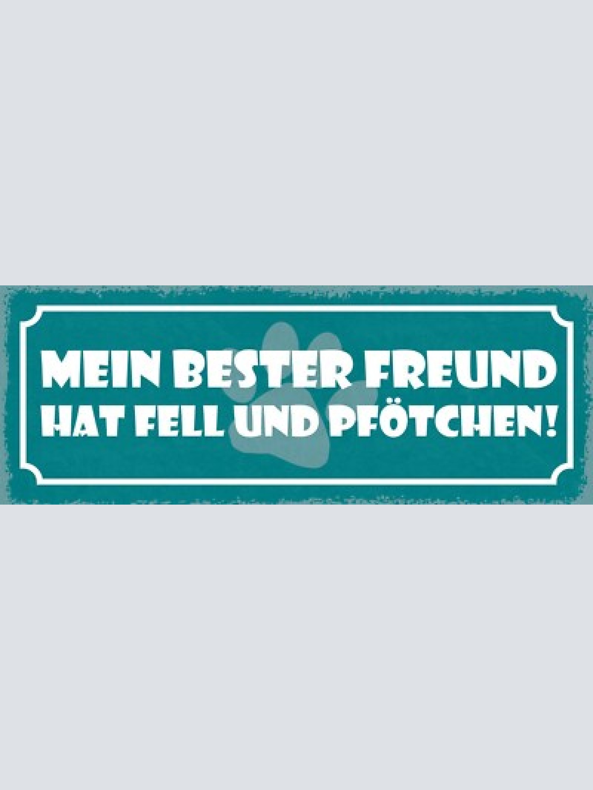 Schild mein bester freund hat fell pfötchen hund katze tier 27x10 blech od.holz