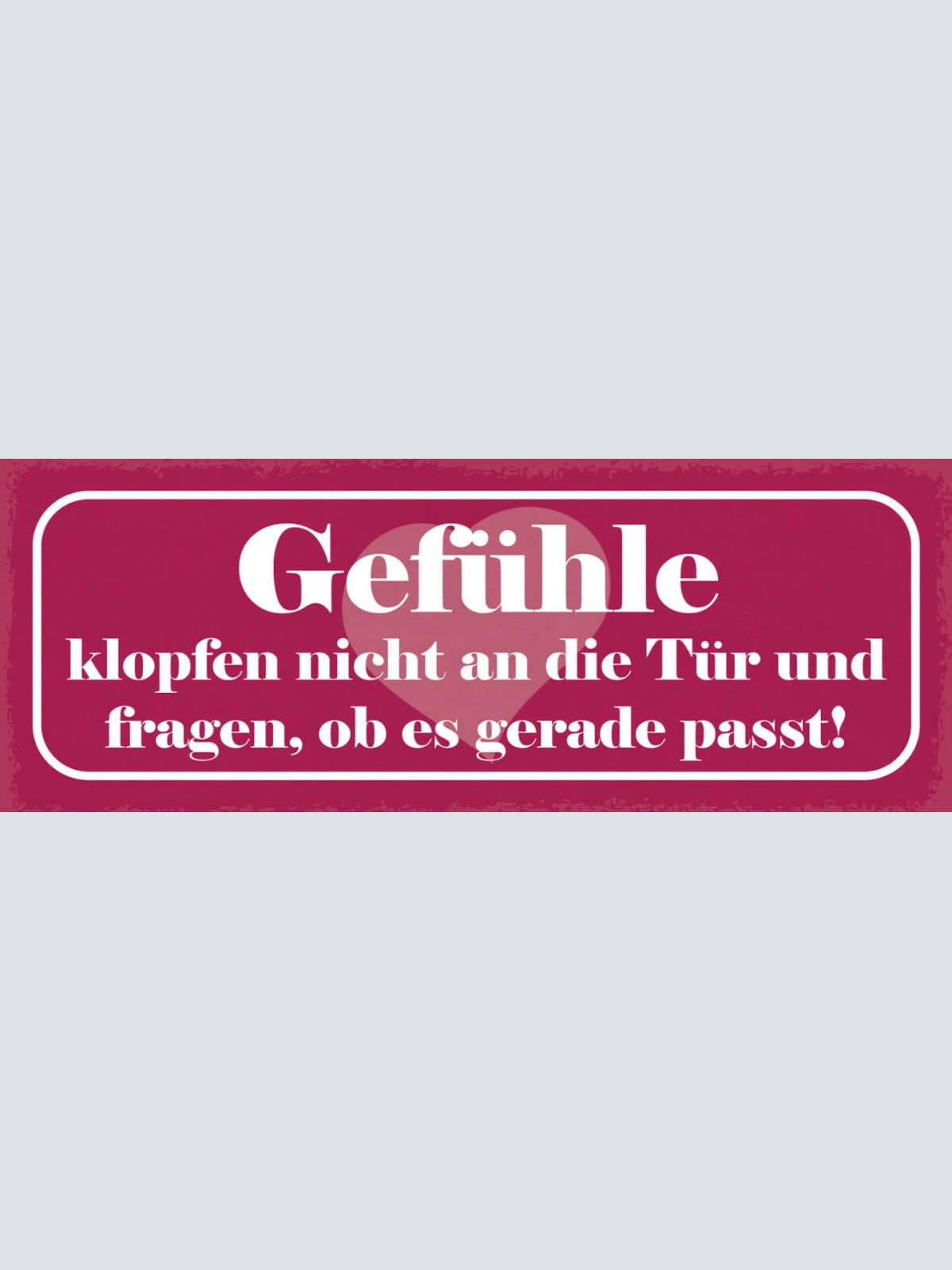Schild Gefühle Klopfen Nicht An Die Tür & Fragen Ob Es Gerade Passt Liebe 27x10