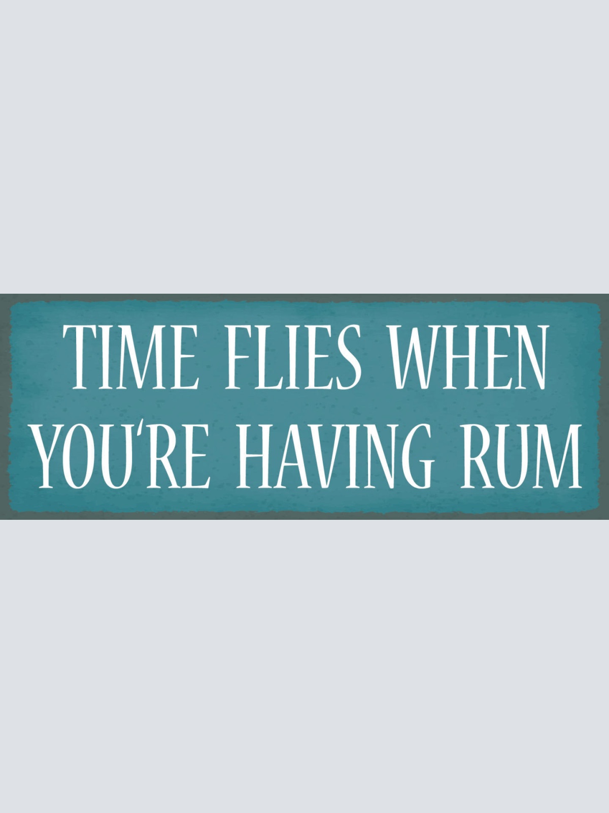 Schild Time Flies When You're Having Rum Alkohol Trinken 27x10 Blech od.Holz