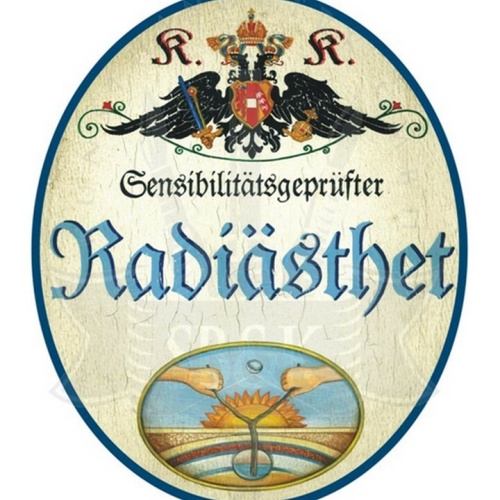 KuK Nostalgie Holzschild "Radiästhet"