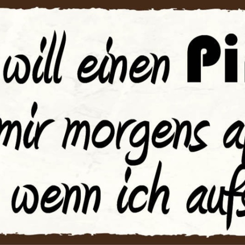 Schild Ich Will Einen Pinguin Dir Mir Morgens Applaudiert Wenn Ich Aufstehe