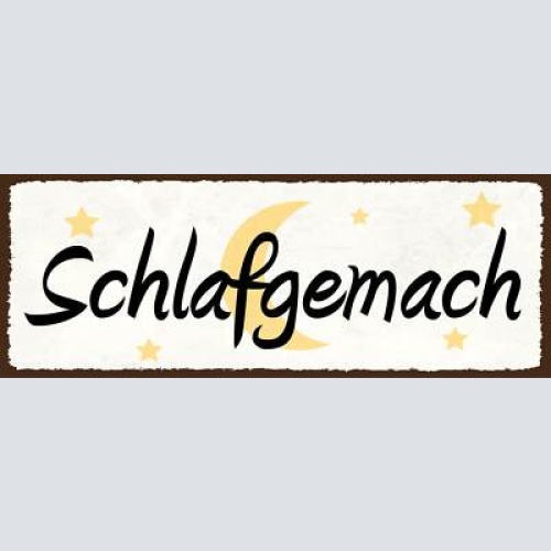 Schild schlafgemach schlafzimmer bett schlafen schlaf 27x10 blech od.holz