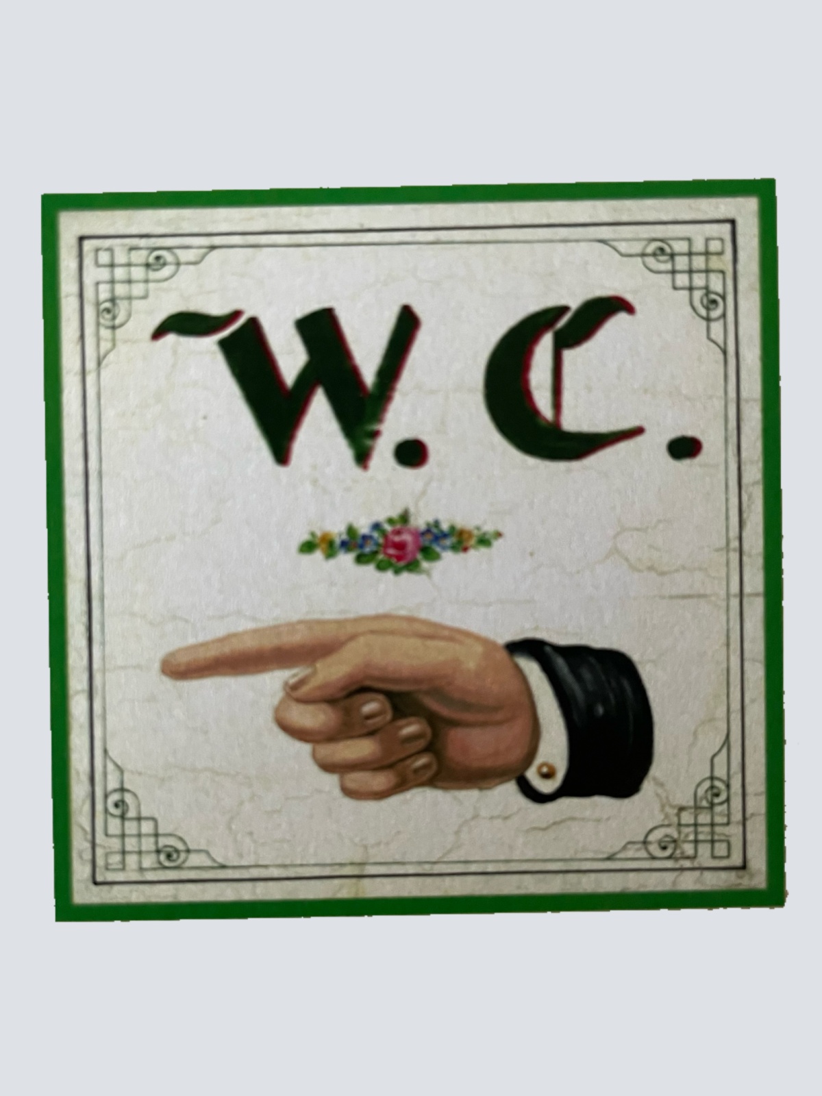 Nostalgie Holzschild WC Links Toilette Klo Schild