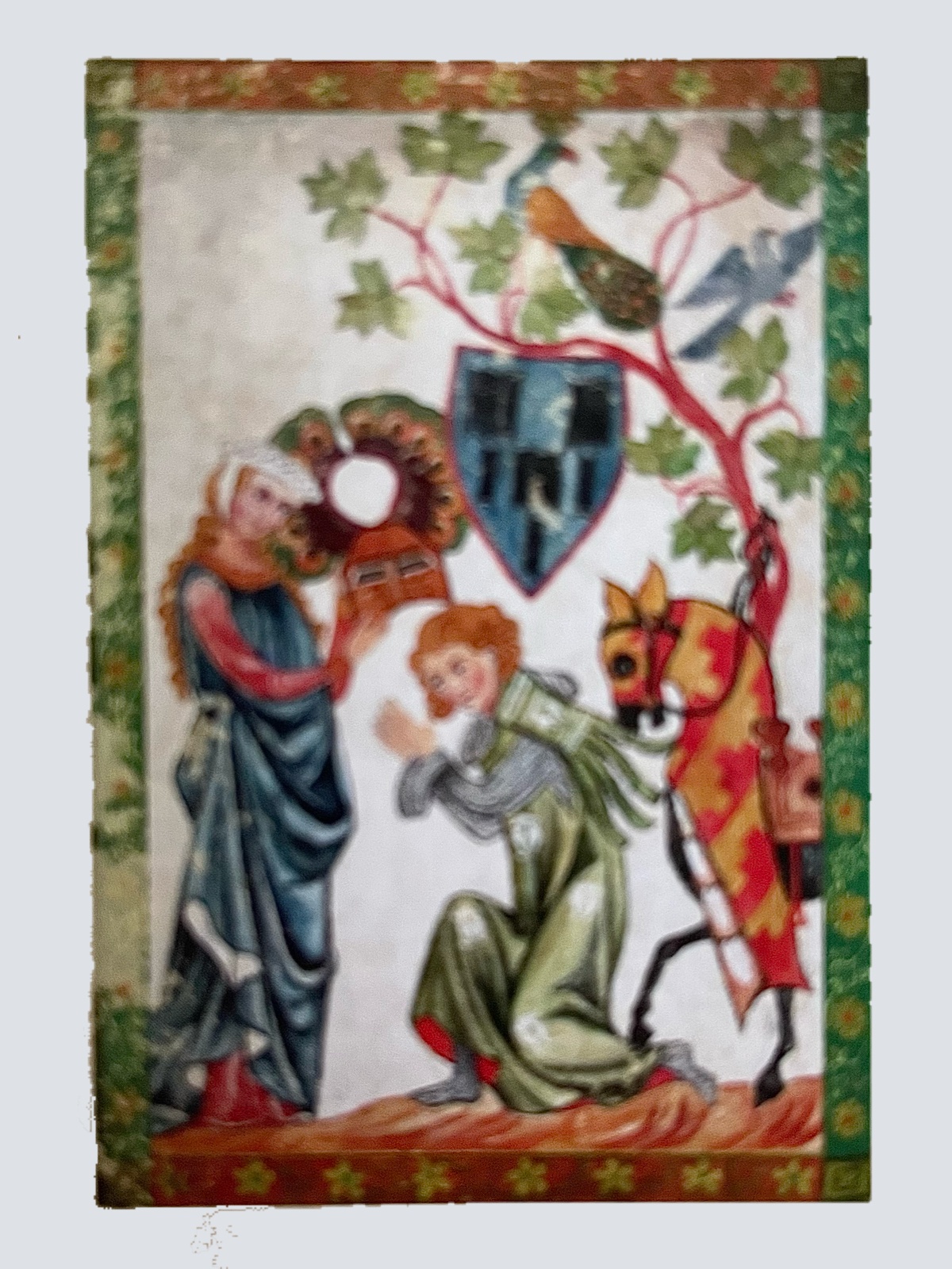 Nostalgie Holzschild Mittelalter Manesse Nr. 2 Schild