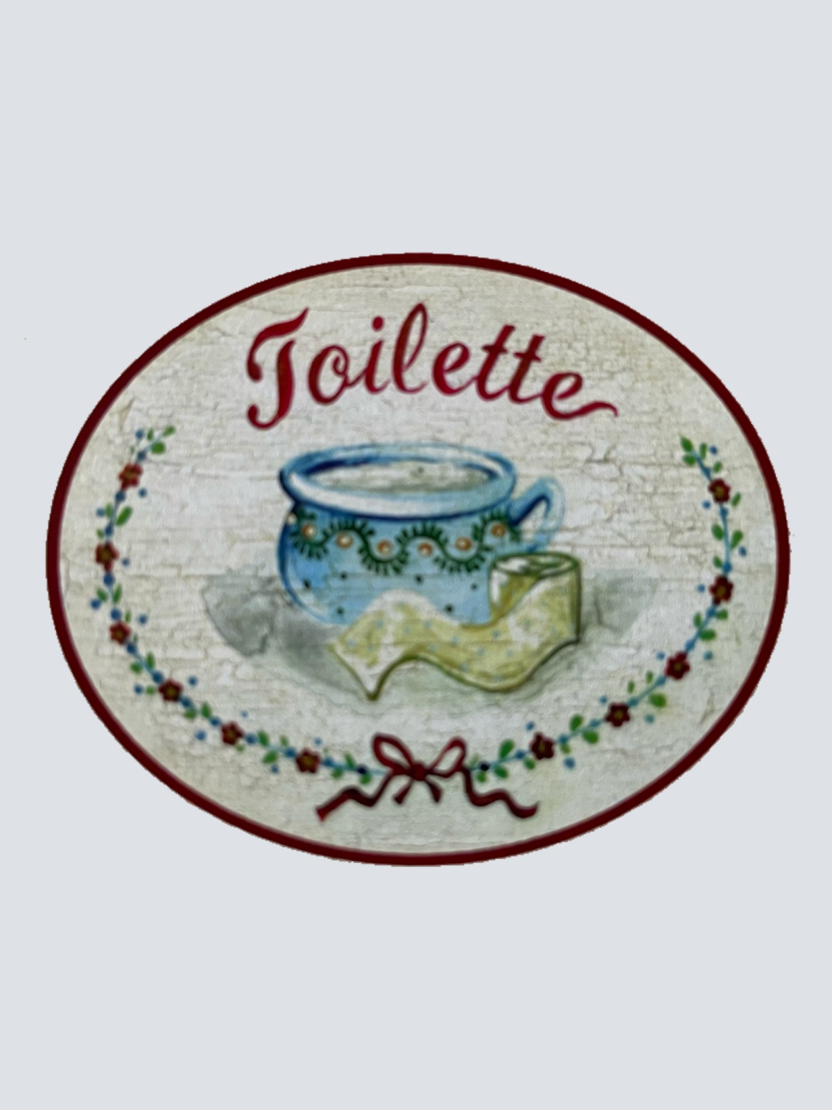 Nostalgie Holzschild Toilette Nachttopf Klopapier WC Klo Schild