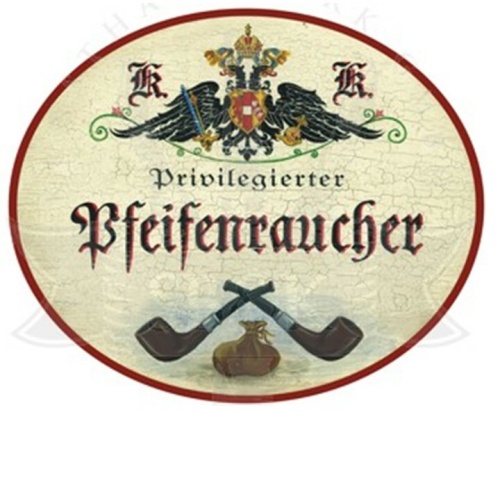 KuK Nostalgie Holzschild "Pfeifenraucher"