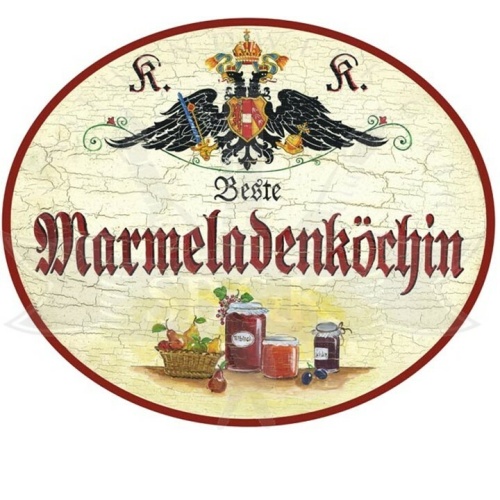 KuK Nostalgie Holzschild "Marmeladenköchin"